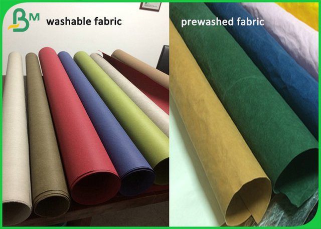 tissu prélavé de papier d'emballage réutilisé par 0.55mm de largeur de 150cm pour le matériel de sac d'école