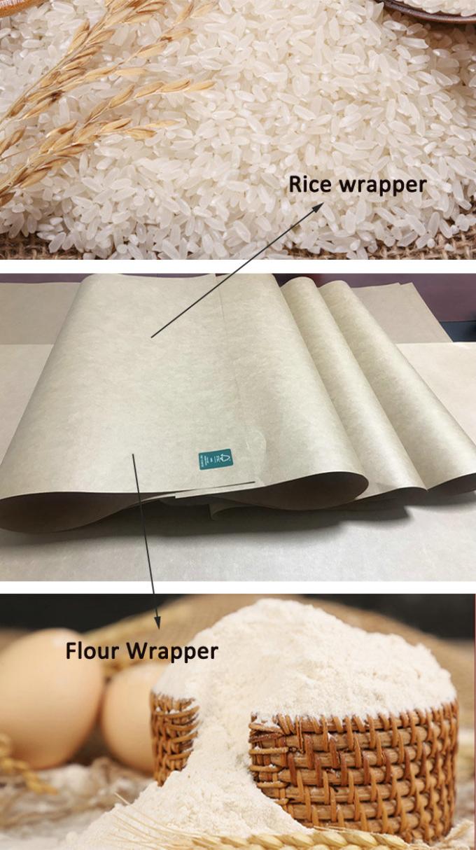 Riz éclaté dur de force enveloppant le petit pain non-enduit de 80G 90G Brown Papel Papier d'emballage