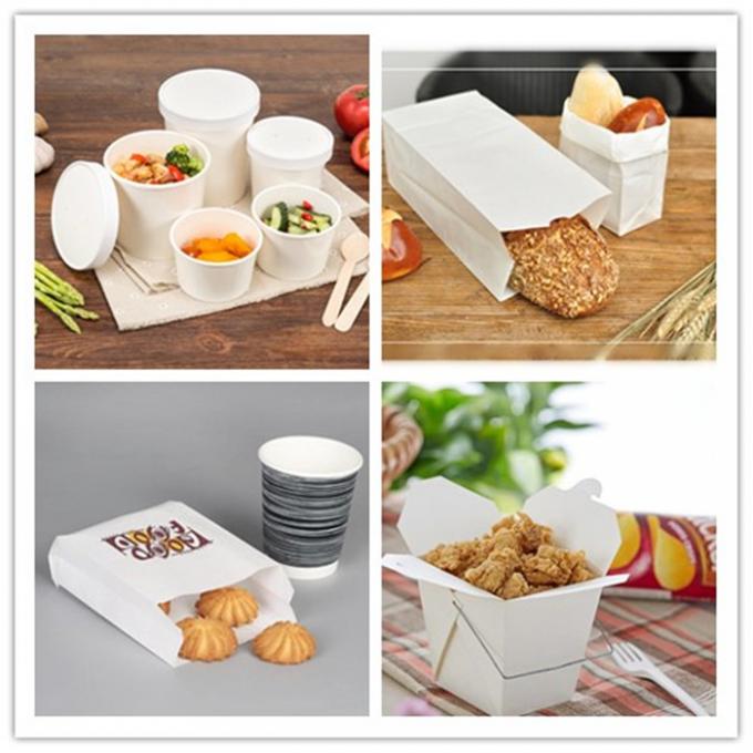 Petit pain blanc en bois de papier d'emballage de catégorie comestible de chiot de Vrigin pour l'emballage de nourriture