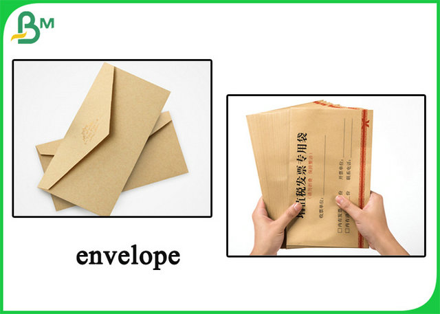 Petit pain non-enduit réutilisé de papier de 70GSM Brown emballage pour faire l'enveloppe