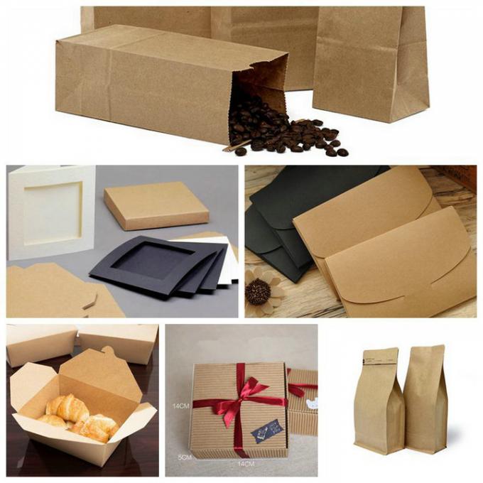 Papier d'emballage réutilisé de feuille de 60g Brown pour le sac d'emballage de casse-croûte imperméable