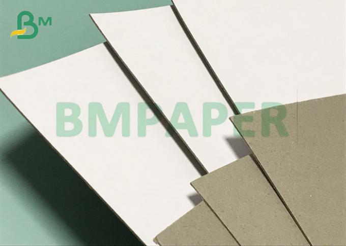 pulpe réutilisée par feuilles de soutien grise de revêtement de 1mm de panneau blanc 1.8mm épais de duplex