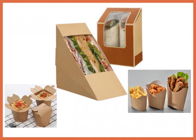 le PE de 250g 350g a enduit le papier d'emballage pour la taille de boîte à sandwich a adapté imperméable aux besoins du client