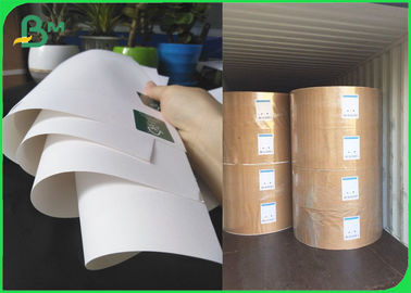 Papier d'emballage blanc blanchi de pouce 80gsm 120gsm de papier d'emballage Rolls 36