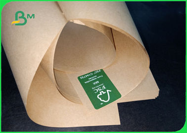 Catégorie comestible 40 papier de Brown emballage de résistance de larme 50 60 70 80gsm pour l'emballage de nourriture