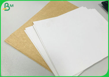 Le blanc approuvé par le FDA de 250g 365g a rayé le panneau enduit de revêtement de Papier d'emballage de dos de brun pour le paquet de nourriture