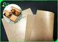 Non - papier enduit pollué sulfurisé de Brown emballage de PE de catégorie comestible pour emballer les aliments de préparation rapide