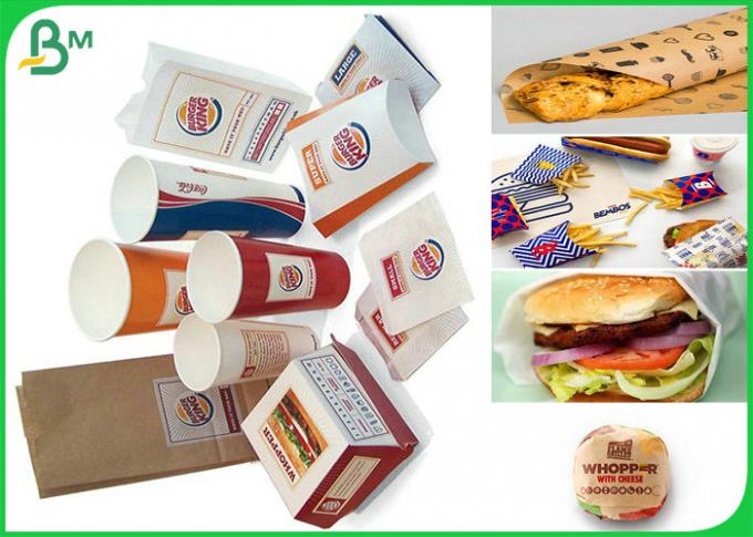 40gsm - papier enduit de FDA de catégorie comestible de PE sûr et non-toxique de 180gsm pour la nourriture de emballage