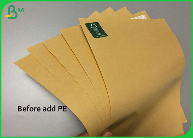 Le polythène de FDA 1 côté a enduit le papier de PE de Papier d'emballage 140g pour l'emballage d'aliments de préparation rapide