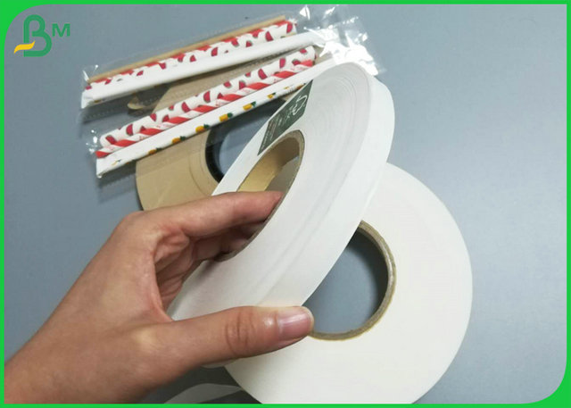 Certification Straw Wrapping Kraft Paper 24g 28g 25mm de catégorie comestible 44mm dans des Rolls