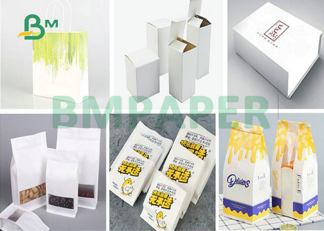 150gsm 170gsm 70 x 100cm 100% feuilles blanches de papier d'emballage de pulpe de Vierge pour des sacs à provisions