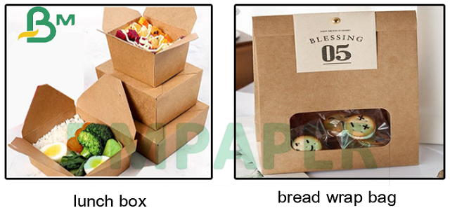 petit pain de papier de catégorie alimentaire de 31inch 35inch 300grams 350grams Brown Krafted pour paner les sacs enveloppés
