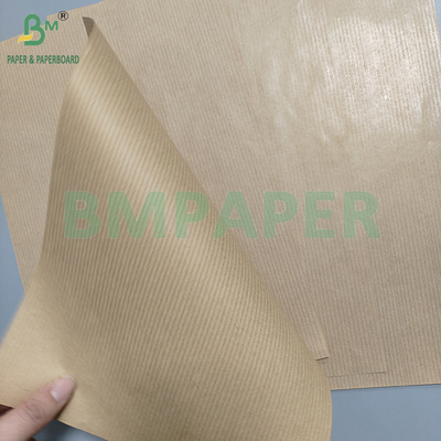 Papier kraft brun rayé brillant une face 50gsm 60gsm pour la fabrication de sacs à main