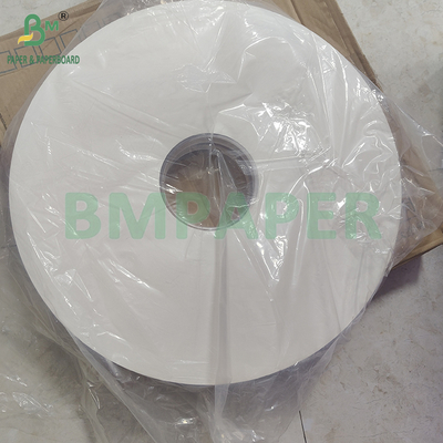 24 gm 28 gm papier d'emballage en paille blanche imprimable et revêtu en PE rouleau 50 mm 44 mm