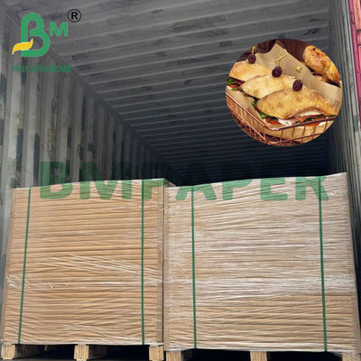 30/35/38gr Papier d'emballage de sandwich brun écologique pour les boîtes à emporter