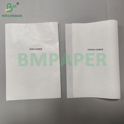 Papier blanc non couché à base de cire de 30 g/m² et 35 g/m² pour emballer les aliments frits