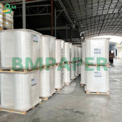 Papier bond blanc 30 g/m² + 12 g/m² PE pour emballage de pailles avec impression