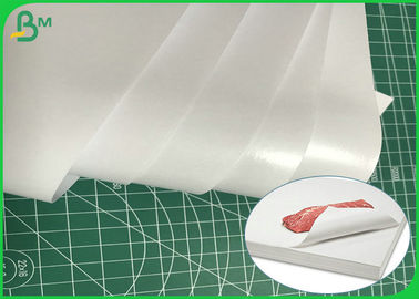 Naturel pur le PE 70gsm + 10g a enduit le papier de boucher blanc pour envelopper la viande