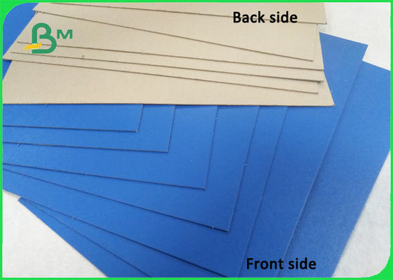 Carton bleu brillant de dossiers de papier de peinture avec le dos 1.0mm de gris