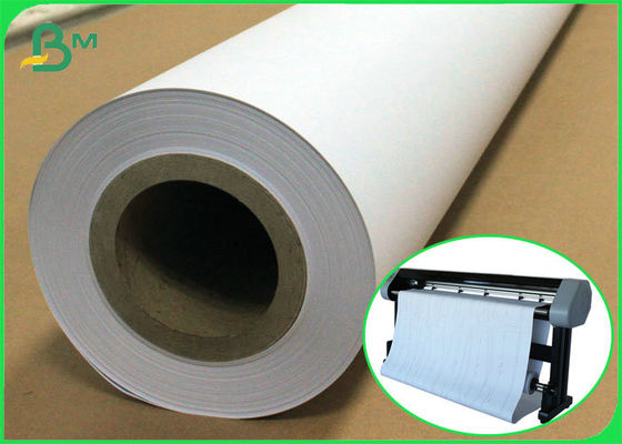 24 pouces format de 35 pouces de largeur non-enduit blanc Rolls de papier pour l'impression de traceur de DAO