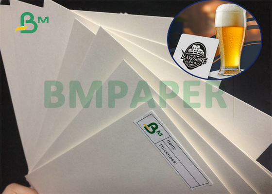 Blanc 100% 0.9mm pur non-enduit de Mat Coaster Paper 0.7mm 0.8mm de bière de fibre