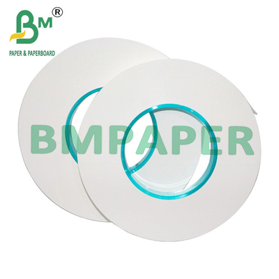 25 mm x 1000 m paillettes d'emballage de qualité alimentaire papier blanc avec rouleau jumbo 28g