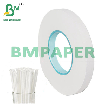 25 mm x 1000 m paillettes d'emballage de qualité alimentaire papier blanc avec rouleau jumbo 28g