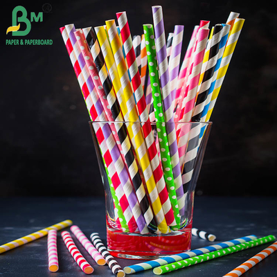 60 grammes de papier à la paille de qualité alimentaire Coloris de bandes personnalisées Papier extérieur 600 mm 620 mm Rouleau large 76 mm Noyau