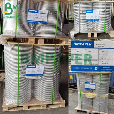 60 grammes de papier à la paille de qualité alimentaire Coloris de bandes personnalisées Papier extérieur 600 mm 620 mm Rouleau large 76 mm Noyau