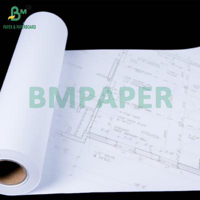 80GSM Rouleaux de papier à bande de traceur pour dessins architecturaux 841 mm x 50 m 2' noyau