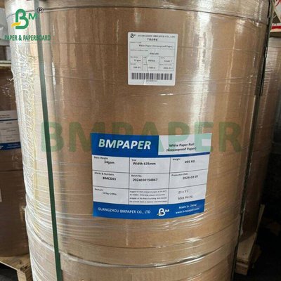 35 gm 38 gm Emballage alimentaire Papier à l'épreuve de la graisse blanc Pour le kit de sandwich 7 635 mm