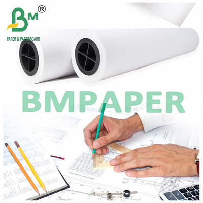 Papier à bande de tracé blanc brillant pour l'impression CAO 36 "x 150ft 20LB sur 2 "