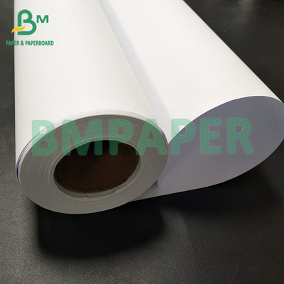 20LB Papier CAO blanc non recouvert pour l'ingénierie en rouleaux de 24"*150ft