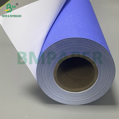 80 grammes de papier numérique bleu violet en rouleaux d'un côté blanc 610 mm x 50 m 2 pouces