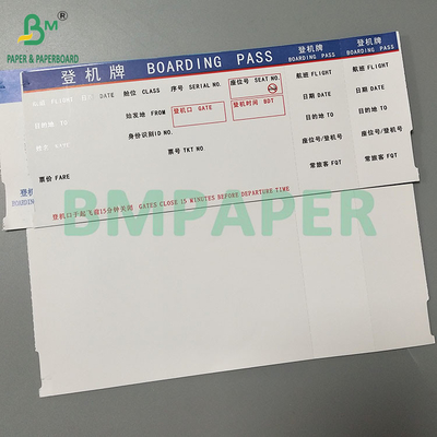 175GSM Carte blanche blanche en papier thermique Impression latérale doule pour carte d'embarquement