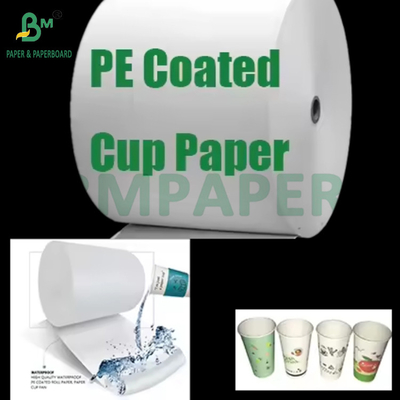 190 gm + 15 g de rouleau de papier de tasse revêtu en PE pour boissons chaudes ou froides en vrac