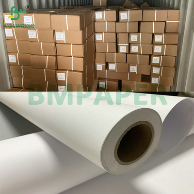 Papier blanc non recouvert de 20 lb CAO pour l'impression par jet d'encre 36" x 300" 3 rouleaux par carton