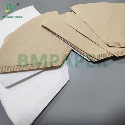 Fiche de papier de filtre à café brun blanc naturel de 50 gm pour une cafetière à goutte à goutte
