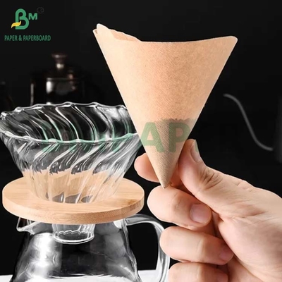 Papier de filtre à café brun naturel non blanchi biodégradable à haute température