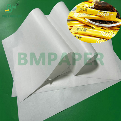 28 cm 45 grammes de papier enduit en PE pour emballage de sucre brillant sur une face