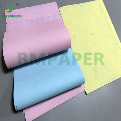 50 gm 60 gm 8,5 " x 14 " Rose bleu de couleur papier sans carbone pour le reçu de livraison