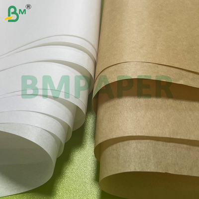 38-50gm Papier résistant à la graisse pour les emballages d'aliments gras Options brun et blanc Kit 3-8, résistant à l'humidité Recyclable