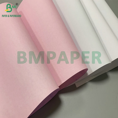 56 gm 60 gm CB CFB CF Blanc bleu rose sans carbone papier à rouleaux 44,5 cm