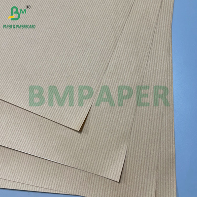 Pâte de bois vierge 30GSM à 120GSM Papier d'emballage kraft à côtes MG non blanchi