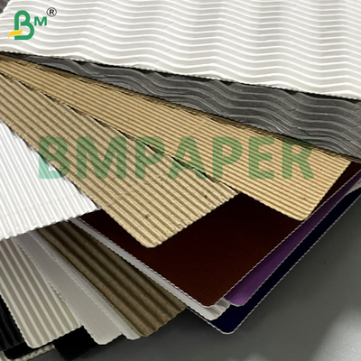 1 mm de papier ondulé de structure couleur anti-déformation papier ondulé pour l'artisanat et le bricolage