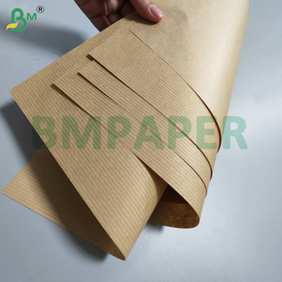 Papier kraft brun rayé 70 g/m² pour emballage cadeau 762 mm x 300 m Écologique
