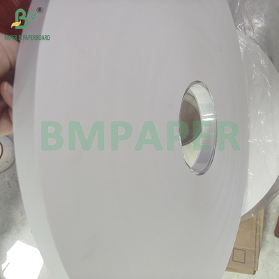 24 gm 28 gm papier d'emballage en paille blanche imprimable et revêtu en PE rouleau 50 mm 44 mm
