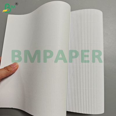 100+80Gsm Feuille de papier ondulé à flûte à une face blanche