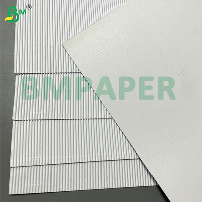 Papier ondulé cannelé simple face blanc imprimable 100 g/m² pour emballage de boîtes