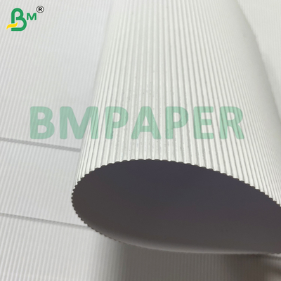 Papier ondulé cannelé simple face blanc imprimable 100 g/m² pour emballage de boîtes